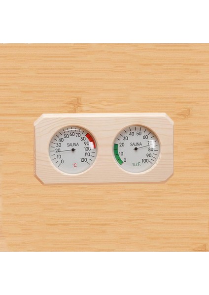 2'si 1 Arada Ahşap Sauna Higrotermograf Termometre - Kahverengi (Yurt Dışından) fırsatları