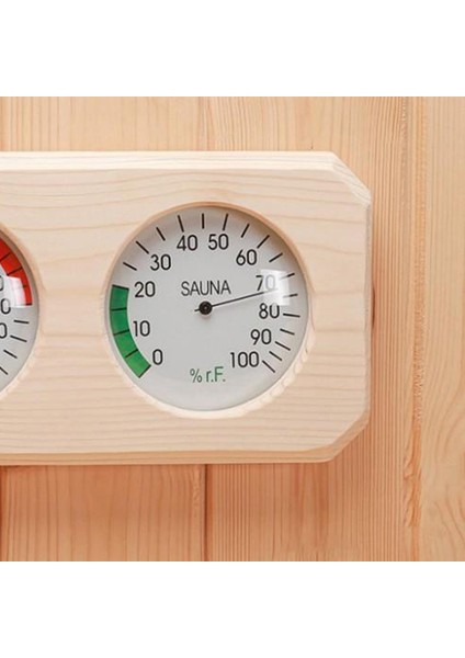 2'si 1 Arada Ahşap Sauna Higrotermograf Termometre - Kahverengi (Yurt Dışından) indirimleri