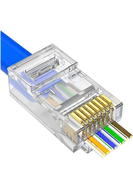 PrimeX Plus PX-560C6 Rj-45 Cat6 100 Lü Paket Yeni Nesil RJ45 Jack Utp