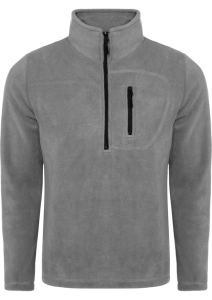 Genıus Store Erkek Polar Renkli Yarım Fermuarlı Cepli Outdoor Tactical Flecee