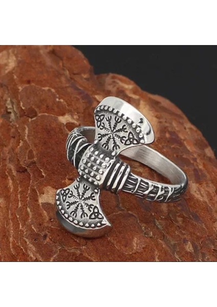 TS001493 Iskandinav Viking Rune Çelik Erkek Yüzük fiyatları