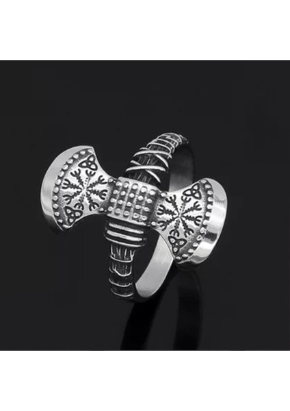 TS001493 Iskandinav Viking Rune Çelik Erkek Yüzük modelleri