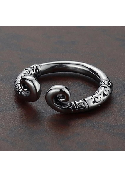 TS001481 Wukong Arzulu Hoop Kral 2 Çelik Erkek Yüzük