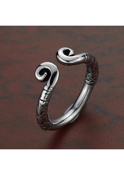 TS001480 Wukong Arzulu Hoop Kral Çelik Erkek Yüzük