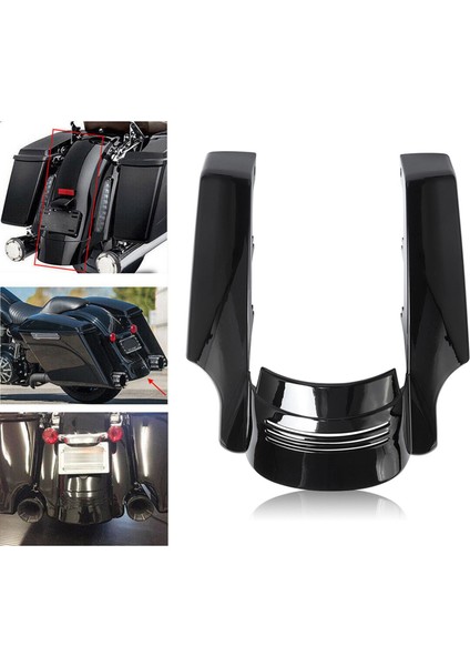 Siyah 5 "arka Uzatma Çanta Dolguları Harley Touring 2009-2013 Açık Siyah modelleri