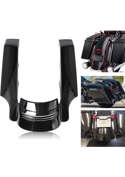 Siyah 5 "arka Uzatma Çanta Dolguları Harley Touring 2009-2013 Açık Siyah fırsatları