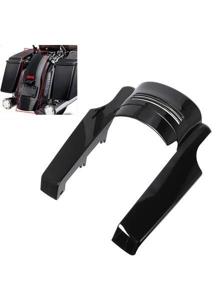 Siyah 5 "arka Uzatma Çanta Dolguları Harley Touring 2009-2013 Açık Siyah indirimleri