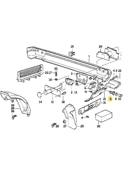 Bmw E34 Uyumlu Tampon Ayağı Sabitleme Kovan Seti Oem No 51111944540