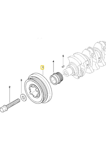 Bmw Uyumlu M47N ve M47N2 Dizel Motor Corteco Krank Kasnağı 11237805696