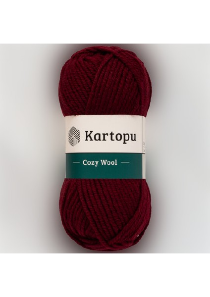 5'li Paket Cozy Wool K1116 Koyu Bordo %25 Yün Örgü İpi fiyatları
