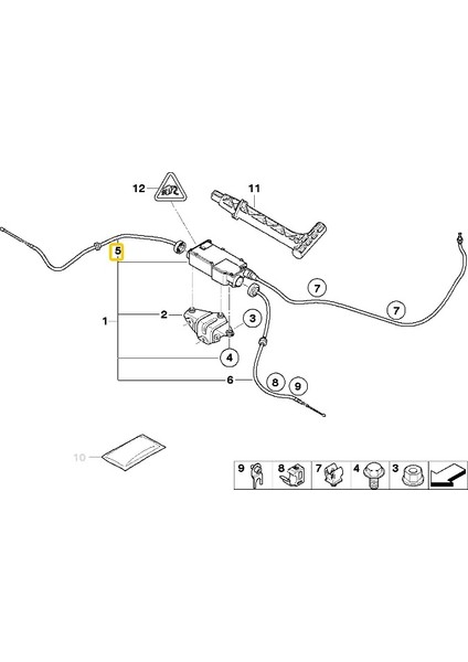 Bmw Uyumlu E70 E70LCI ve E71 El Fren Teli Arka Sol 34436772103 fırsatları