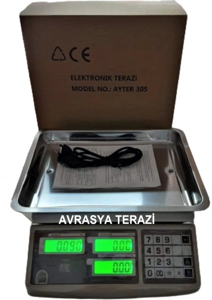 Hassasiyetli Elektronik Terazi 30 kg 5 gr