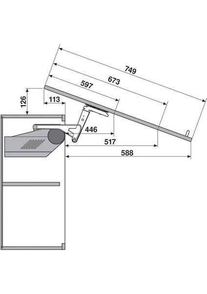 Blum Kalkan Kapak Aventos Güç Ünitesi Hs 20SXD0X 1 Çift fiyatları