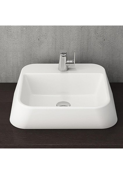 Bocchi Firenze Batarya Banklı Çanak Lavabo Parlak Beyaz 1074-001-0126