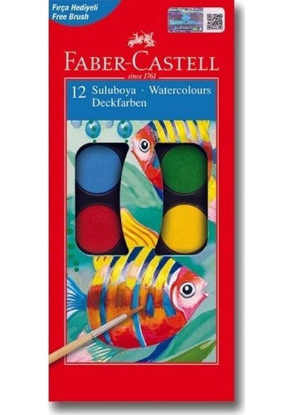 12 Renk Sulu Boya Küçük Tablet