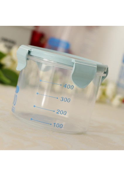 Tahıl Konteyner Depolama Plastik Gıda Depolama Tahıl Dispenseri Mavi 600ML