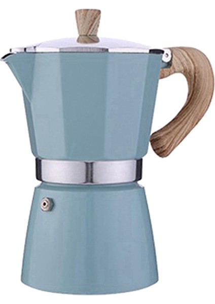 Klasik Stovetop Espresso Maker Espresso Kupası Moka Pot - Mavi Göl 300ML(Yurt Dışından)