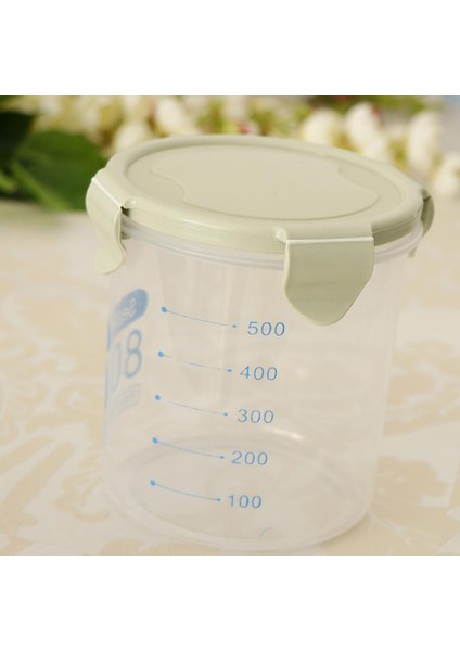 Tahıl Konteyner Depolama Plastik Gıda Depolama Tahıl Dispenseri Yeşil 800ML