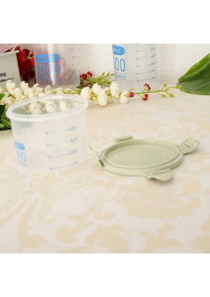 Tahıl Konteyner Depolama Plastik Gıda Depolama Tahıl Dispenseri Yeşil 600ML