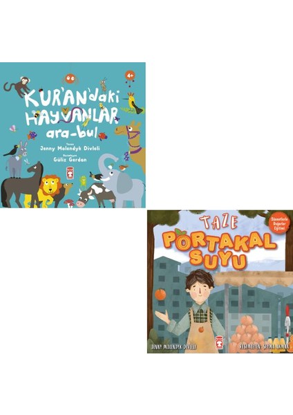 Jenny Molendyk Divleli 2 Kitap Set / Kurandaki Hayvanlar Ara Bul - Taze Portakal Suyu
