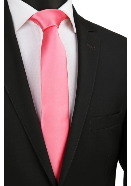 Mercan Düz Slim Kravat SK4518 fırsatları