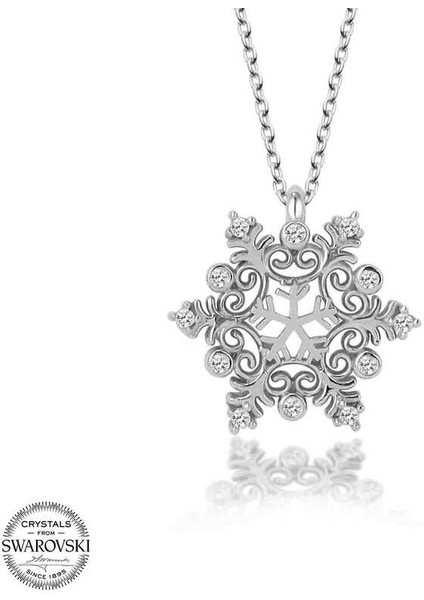 Swarovski Taşlı Gümüş Kartanesi Kadın Kolye