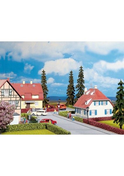 21524 Çalı Çitler, Koyu Yeşil, 2 Adet, 1.0x0.6 cm Diorama Malzemesi