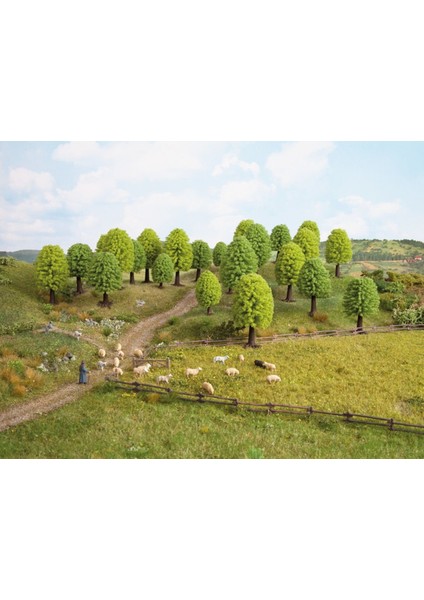 26901 Yapraklı Ağaçlar, 10 Adet, 5-9 Cm. Diorama Malzemesi