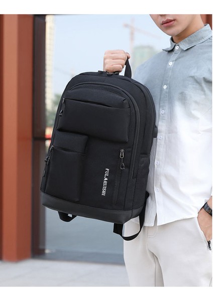 USB Şarj Girişli Bilgisayar Sırt Çantası - Gri (Yurt Dışından) fırsatları