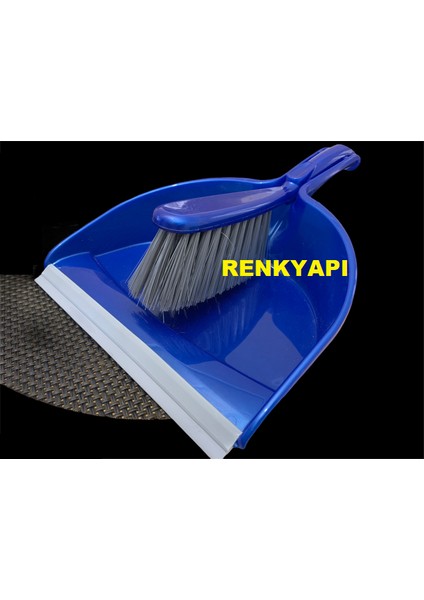 Renk Yapı Mavi̇ Faraşli Set El Temi̇zli̇k Firçasi Kürek Büyük Firçali Deri̇n Hazneli̇ Süpürge Plasti̇k