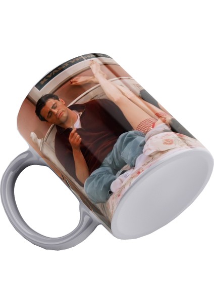 Friends Oyuncuları Tam Baskılı Beyaz Porselen Kupa