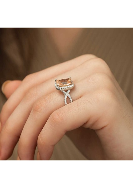 Gümüş Baget Kare Bayan Yüzük indirimleri