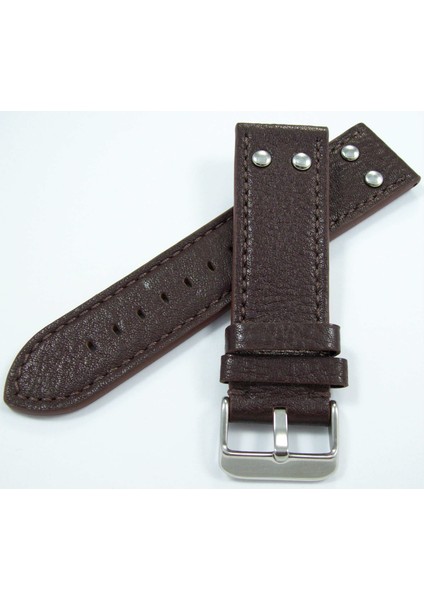 Deri Saat Kayışı Puntolu Spor Model 26MM Kahverengi Saat Kordonu fiyatları