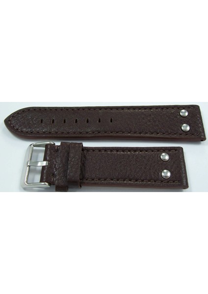 Deri Saat Kayışı Puntolu Spor Model 26MM Kahverengi Saat Kordonu modelleri