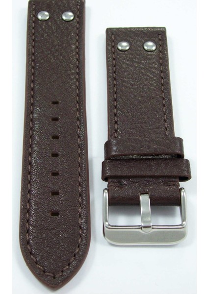 Deri Saat Kayışı Puntolu Spor Model 26MM Kahverengi Saat Kordonu fırsatları