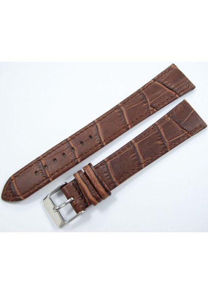 Bizon Deri Saat Kayışı 20MM Fındık Kahverengi Ince Saat Kordonu K