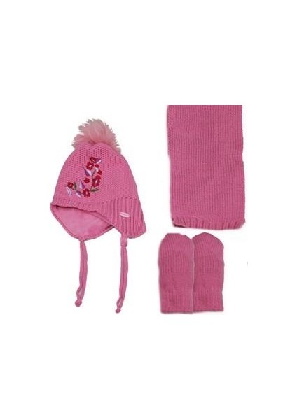 0-18 Aylık Üçlü Takım Kız Çocuk Pembe-00-18 Ay