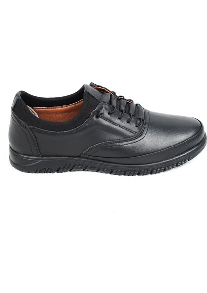 7863-2 Antik Siyah %100 Deri Erkek Casual Ayakkabı