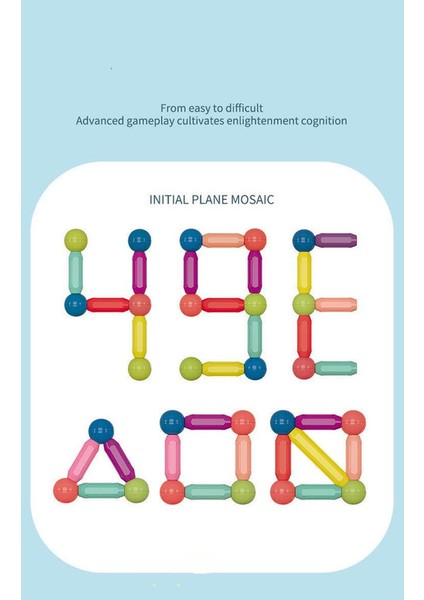 Ex Deco Manyetik Çubuk ve Sürekli Değişen Çocuk Eğitici Büyük Parçacık 64 Parça (Yurt Dışından)