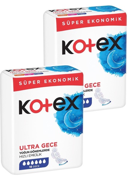Ultra Gece 4'Lü Süper Eko 16'Lı X 2 Adet