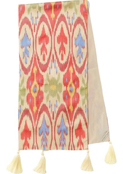 Pastel Renkli Ipek Otantik Runner