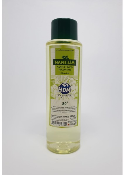 Nane-Lim Nane ve Limon Kolonyası 80 Derece 400 ml