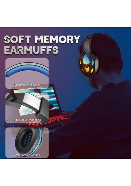 H100 E-Spor Oyun Rgb Işık Kablolu Kulaklık Kırmızı (Yurt Dışından) fırsatları