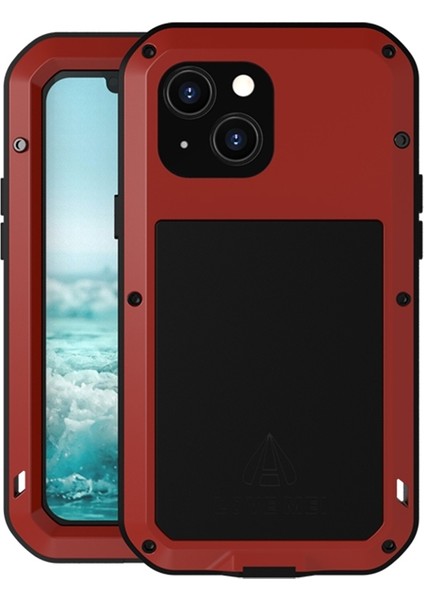 Metal Telefon Kılıfı Apple iPhone 13 Mini Kırmızı (Yurt Dışından)