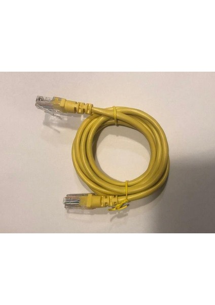 1.5 Metre Sarı Cat5 Kablo Fabrikasyon Ethernet Kablosu