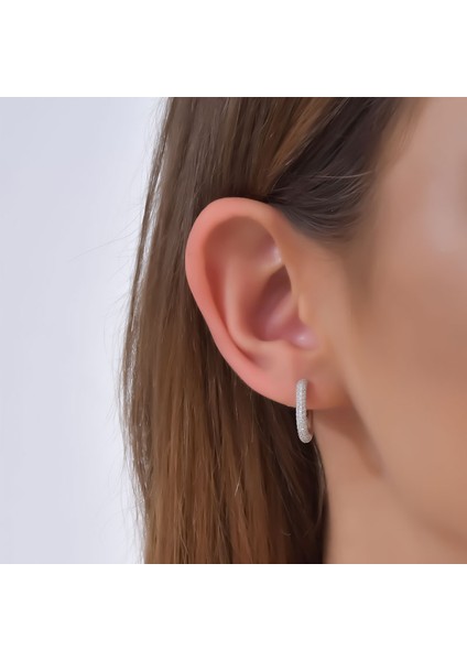 Pırlantalı Oval Halka Küpe fiyatları