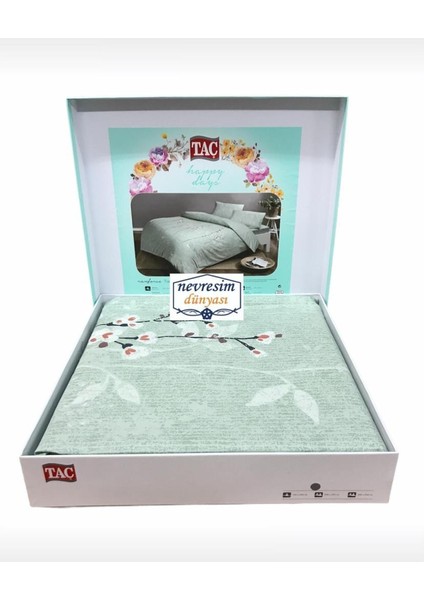 Happy Days Ranforce Tek Kişilik Nevresim Takımı Tiana Yeşil