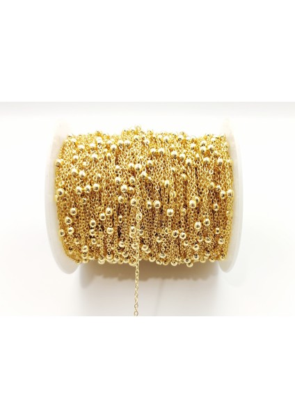 Bileklik Kolye Halhal Zinciri 5 Metre Lak Kaplama (Kararma Yapmaz)