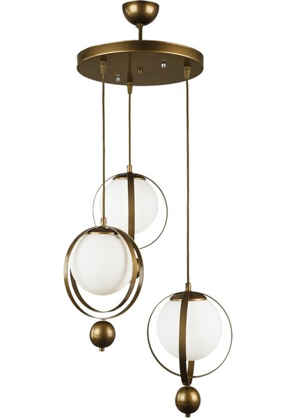 Jüpiter 3lü Avize Eskitme Beyaz Cam modelleri