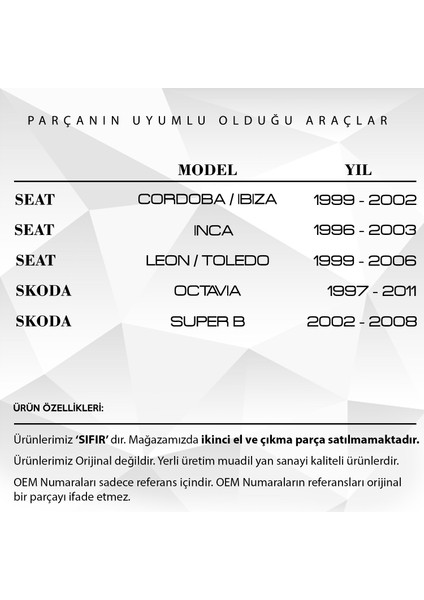 Seat Leon, Skoda Octavia Için Motor Muhafaza Tapası fiyatları